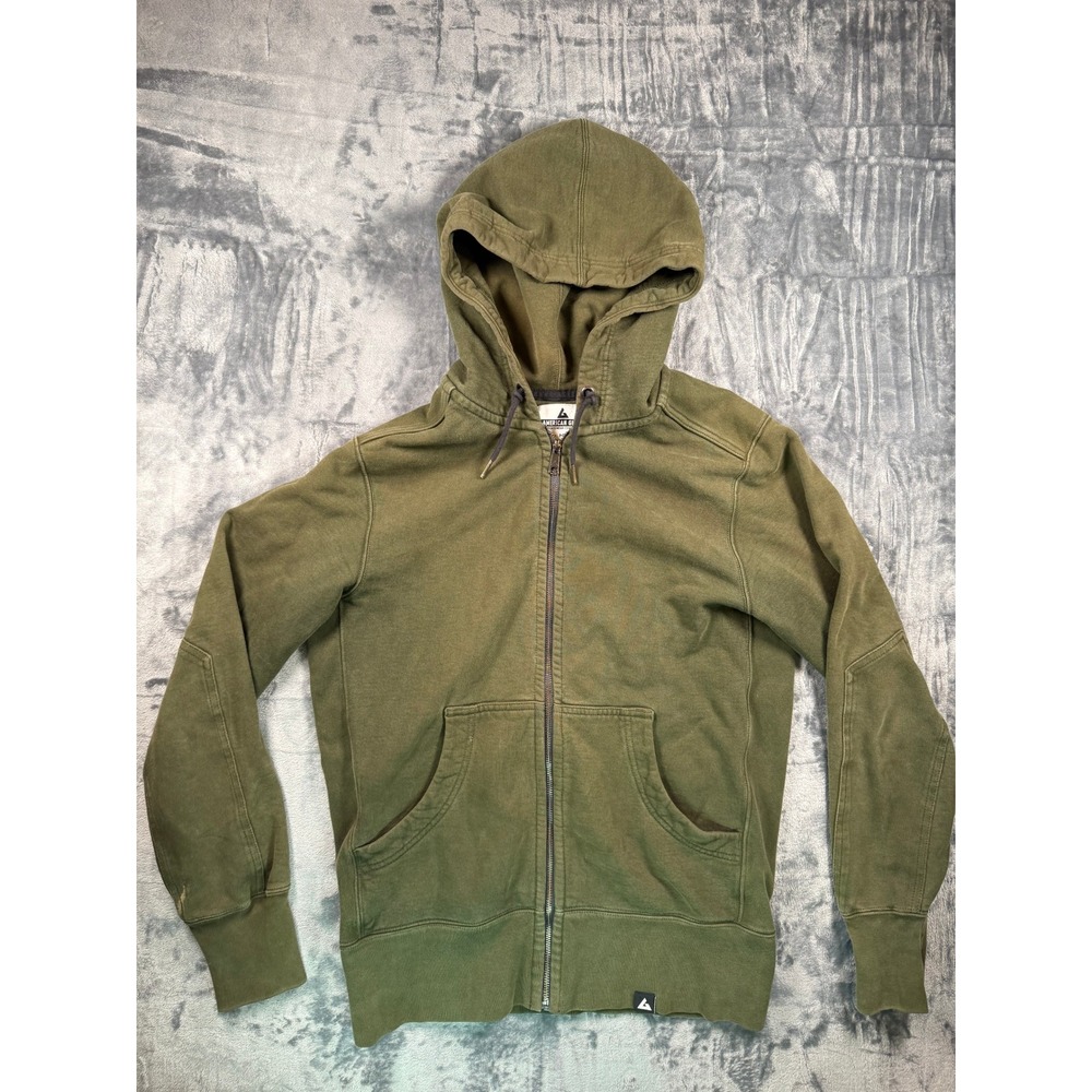 American Giant Hoodie Mens M Green Full Zip Cotton Made in USA Sweatshirt